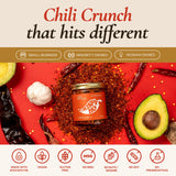 CRISPY HO Chili Crunch - Premium Chili Crisp, No Seed Oils, Avocado Oil, Chili Oil w/ Crunchy Garlic and Shallots - Spicy, Savory, Umami Hot Sauce