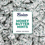 Money Buttermints Individually Wrapped, 100 Pieces | Creamy Mint Candy for Casino Party Favors, Trade Show Giveaways & Money Candy Gifts | Fun Dollar