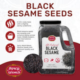 Black Sesame Seeds 7 LB Bulk Jar - All Natural, Pure, Non-GMO, Freshly Packed Sesame Seeds, Unhulled & Gluten Free by Spicy World