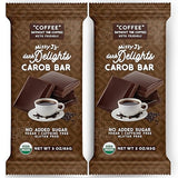 Missy J's Organic Carob Dark Delights Unsweetened Coffee Candy Bar 3 Oz 2 Pack | Vegan, Gluten and Caffeine Free, Healthy Substitute for Chocolate