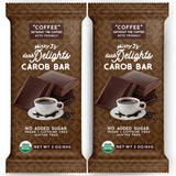 Missy J's Organic Carob Dark Delights Unsweetened Coffee Candy Bar 3 Oz 2 Pack | Vegan, Gluten and Caffeine Free, Healthy Substitute for Chocolate
