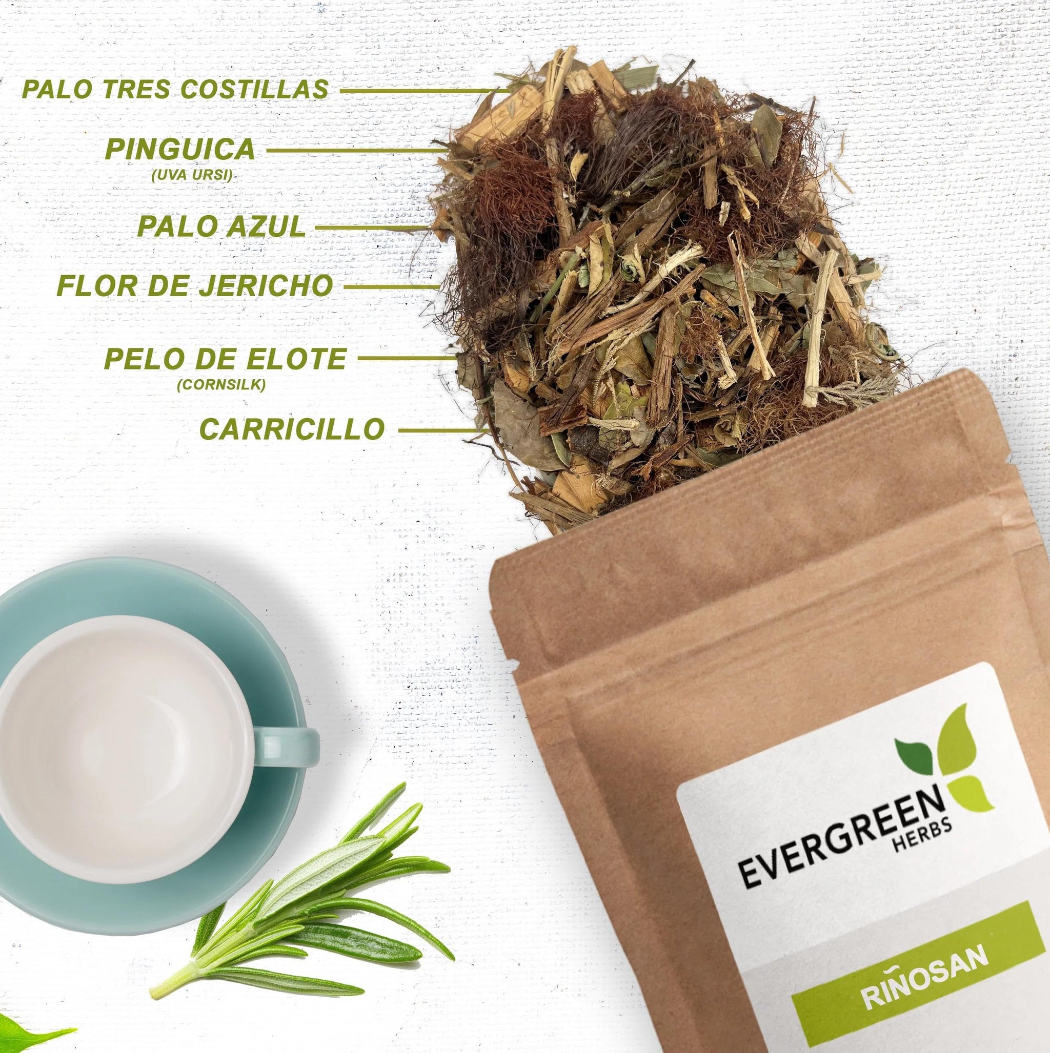 Evergreen Herbs Rinosan Tea Loose Leaf - 8 oz.