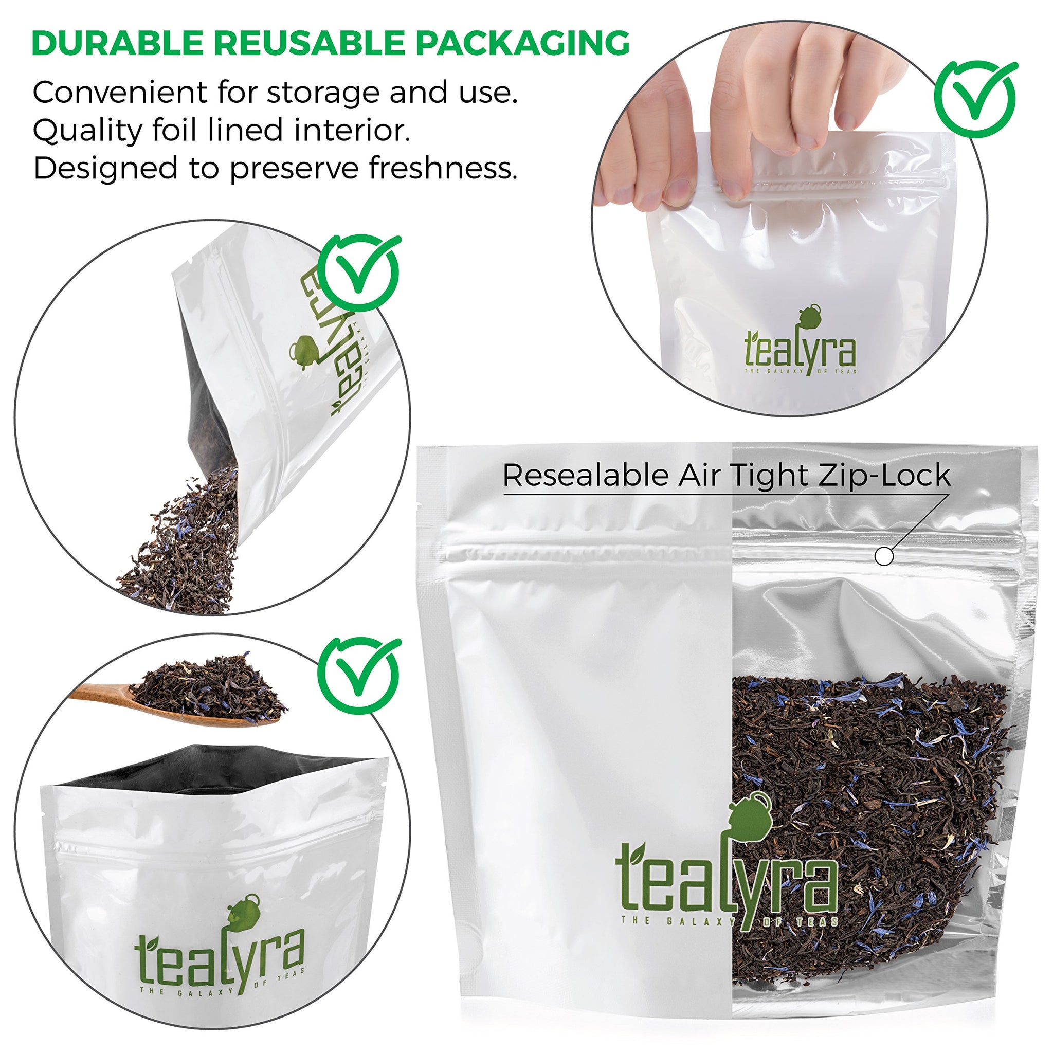 Tealyra - Cream Earl Grey Moonlight - Luxurious Loose Leaf Black Tea - Citrusy Bergamot with French Vanilla - All Natural, Medium Caffeine, 200g