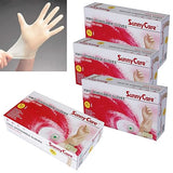 SunnyCare Vinyl Gloves Powder Free Food Service (Latex Nitrile Free) XL 4 Box/400pcs