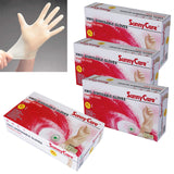 SunnyCare Vinyl Gloves Powder Free Food Service (Latex Nitrile Free) XL 4 Box/400pcs