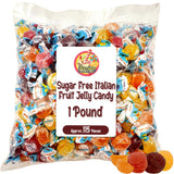 Sugar Free Bonelle Italian Fruit Jelly Candy - 1 Pound (Approx. 115 Pieces) - Sugar Free Candy Individually Wrapped - Perfect For Snacks, Movie