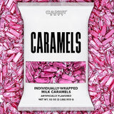 Candy Envy - Individually Wrapped Caramels - Hot Pink Wrapper - 2 Pound Bulk Hot Pink Candy