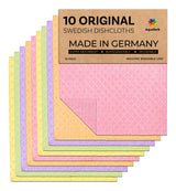 Aquasorb Swedish Dishcloths for Kitchen 10 Pack - Reusable Swedish Dish Cloths That Don't Smell, OEKO-TEX Certified Eco-Friendly Dish Cloths
