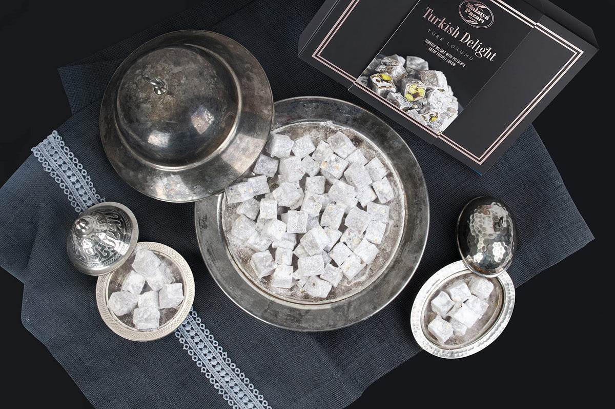 Malatya Pazari Pistachio Turkish Delight, Soft Candy, 14.1oz