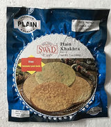 Swad All Natural Plain Khakhra (Wheat Crisp) - 200 Gram (Pack of 3)