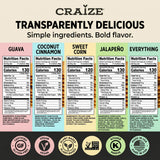 Craize Variety Pack | Sweet Corn x2, Coconut, Guava, Everything, Jalapeno Lime Crisps | Gluten Free, Vegan, Toasted Corn Crackers | 6 pack, 4 oz each