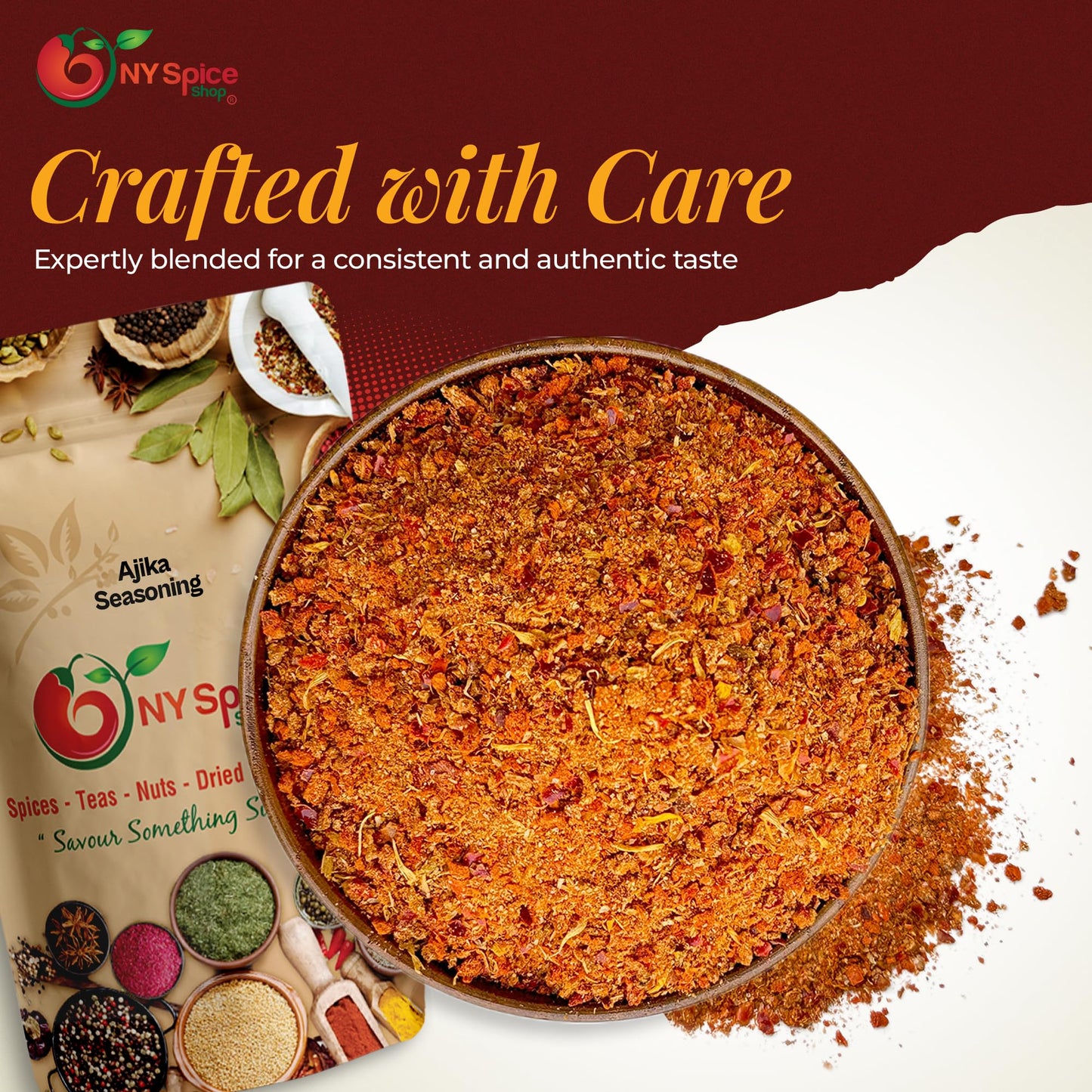 NY Spice Shop Ajika Seasoning - 4 Ounce Natural Blend of Delicious Spices and Seasonings for Grilled Chicken, Georgian Traditional Chicken and Cooking