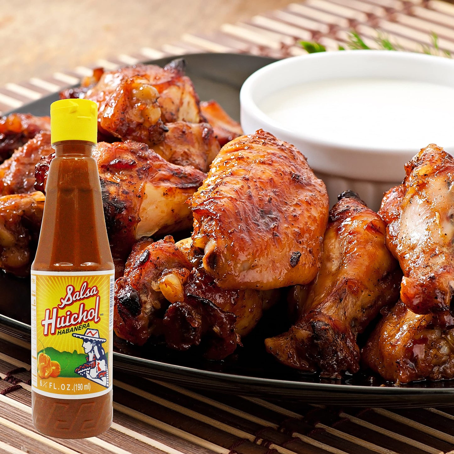 Salsa Huichol Habanera Hot Sauce (1 x 6.5 oz. Bottle)