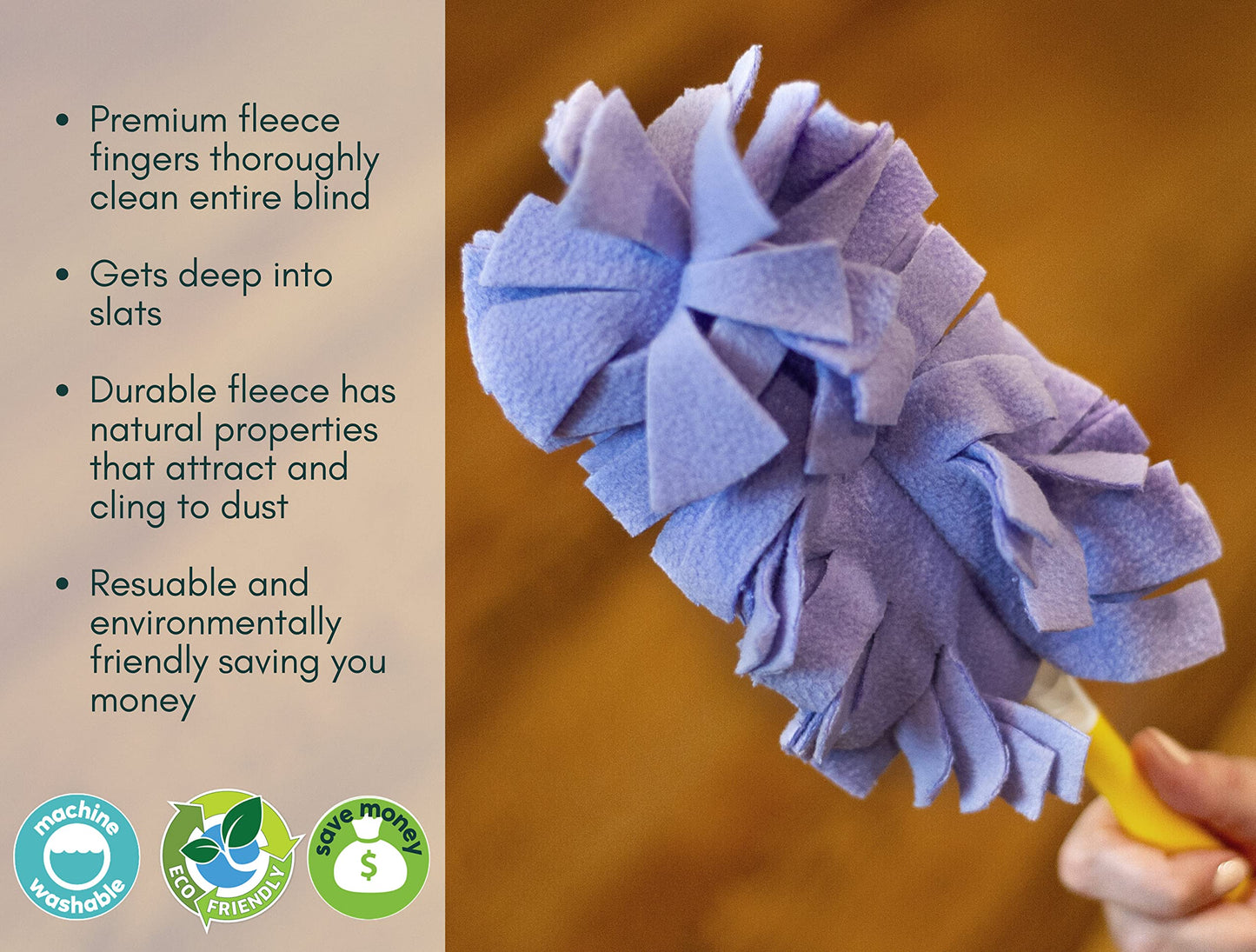 Xanitize Fleece Refills for Swiffer Hand Duster - Reusable, Dry Duster - 5-Pack Rainbow (Pastel)