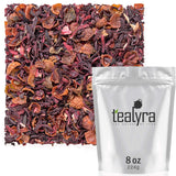 Tealyra - Hibiscus and Rosehips - Herbla Loose Leaf Tea - Health Tonic - Supports Healthy Blood Pressure - Caffeine-Free - Vitamins Rich - All Natural