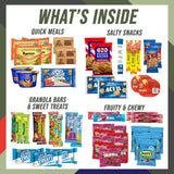 My Hero Crate Microwave Military Care Package - 50 Pcs Variety Gift Basket - Snack Variety Box Pack with Ramen, Candy, Pop Tarts, Nuts, Skittles