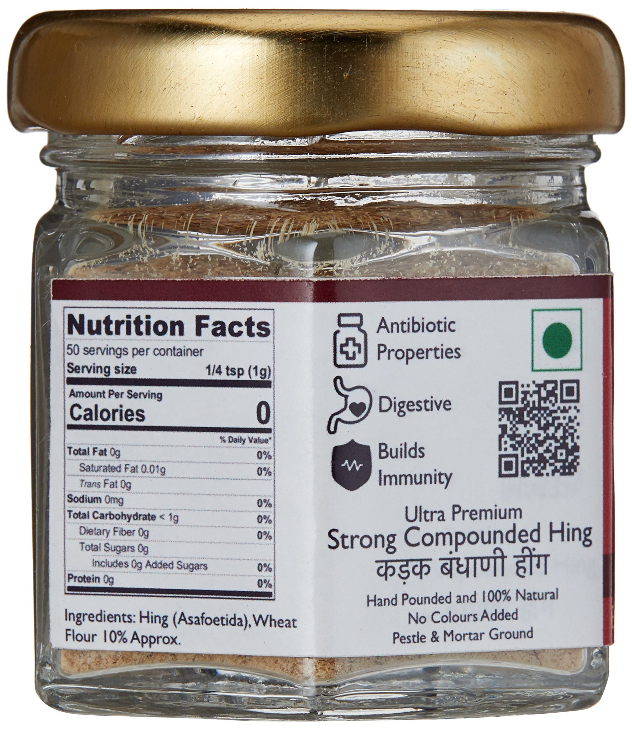 Tassyam Hingwale Extra Strong Asafetida 0.88 oz(25g) Shahri Hing | Hand Pounded & Natural | Onion Garlic Substitute