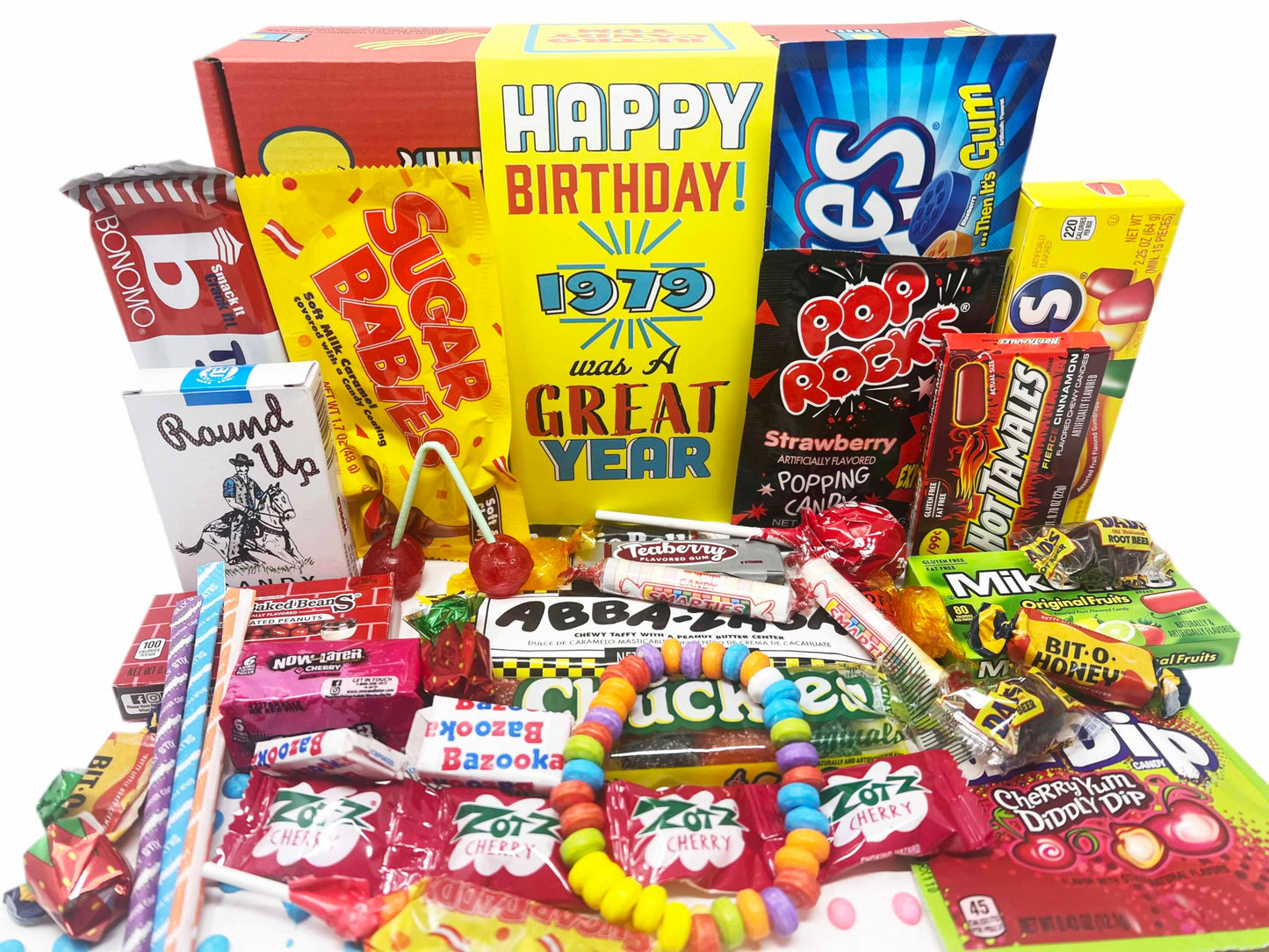 RETRO CANDY YUM ~ 1979 47th Birthday Ideas - Gift Box of Nostalgic Candy Assortment from Childhood - Birthday Gifts for 47 Year Old Men and Women Born