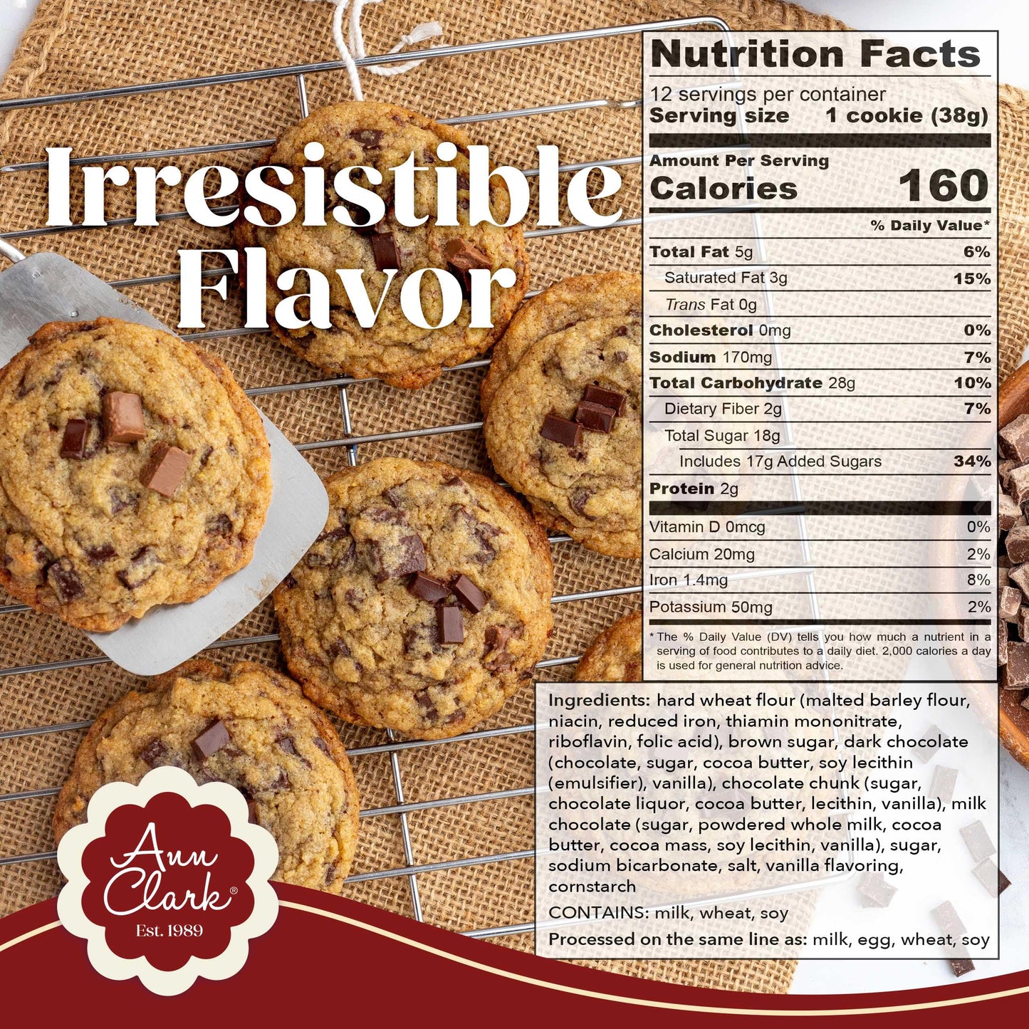 Ann Clark Premium Triple Chocolate Cookie Mix