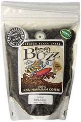 Hawaii's Local Buzz Premium Black Label Extra Fancy, Dark Roast Whole Bean, 7 Ounce