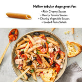 DeLallo Whole Wheat Penne Pasta, 1 Pound Bag, (4 Pack), 100% Certified Organic, Made in Italy, Whole Grain, Bronze Cut, Made with Only Durum Wheat