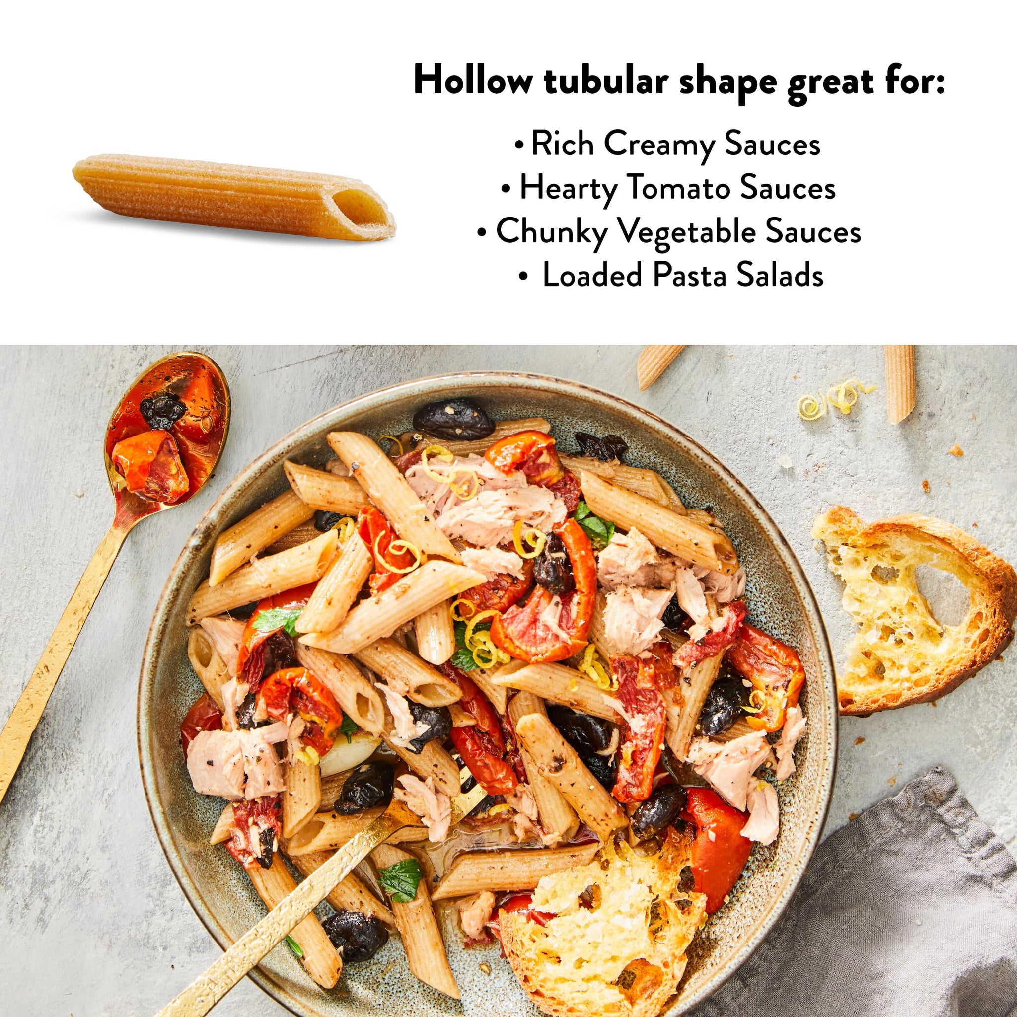 DeLallo Whole Wheat Penne Pasta, 1 Pound Bag, (7 Pack), 100% Certified Organic, Made in Italy, Whole Grain, Bronze Cut, Made with Only Durum Wheat