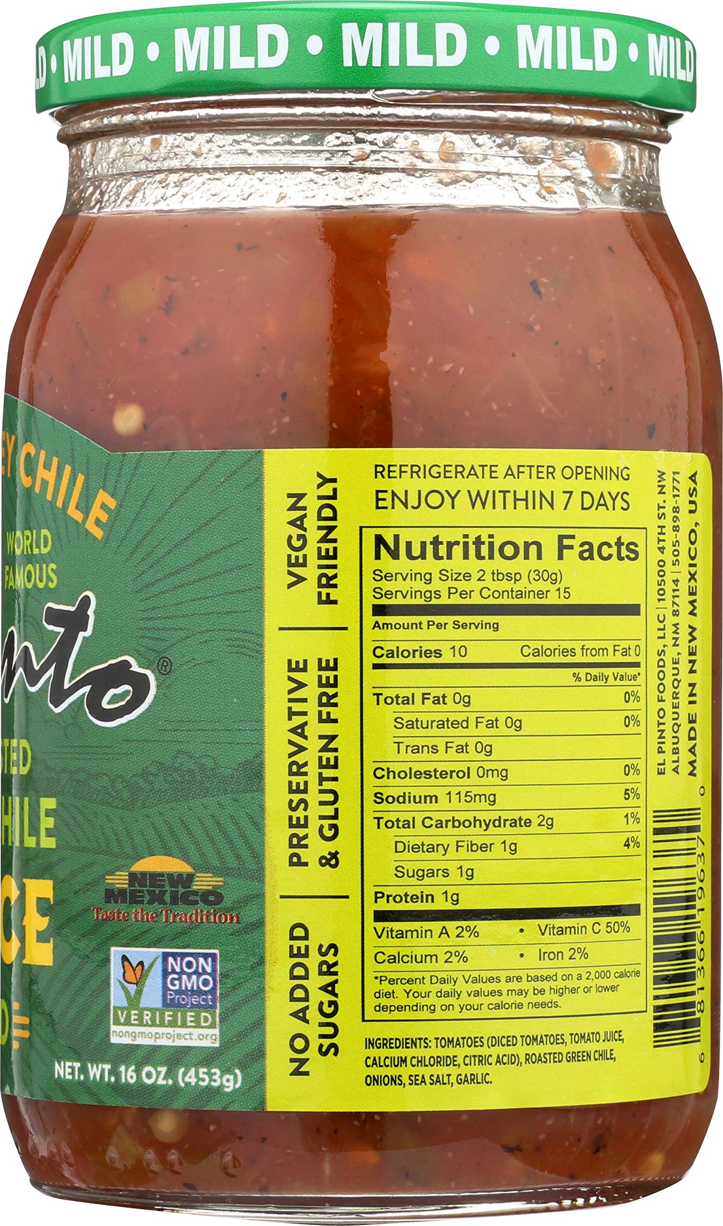 El Pinto Green Chile Sauce, Mild, 16 Ounce (Pack of 6)