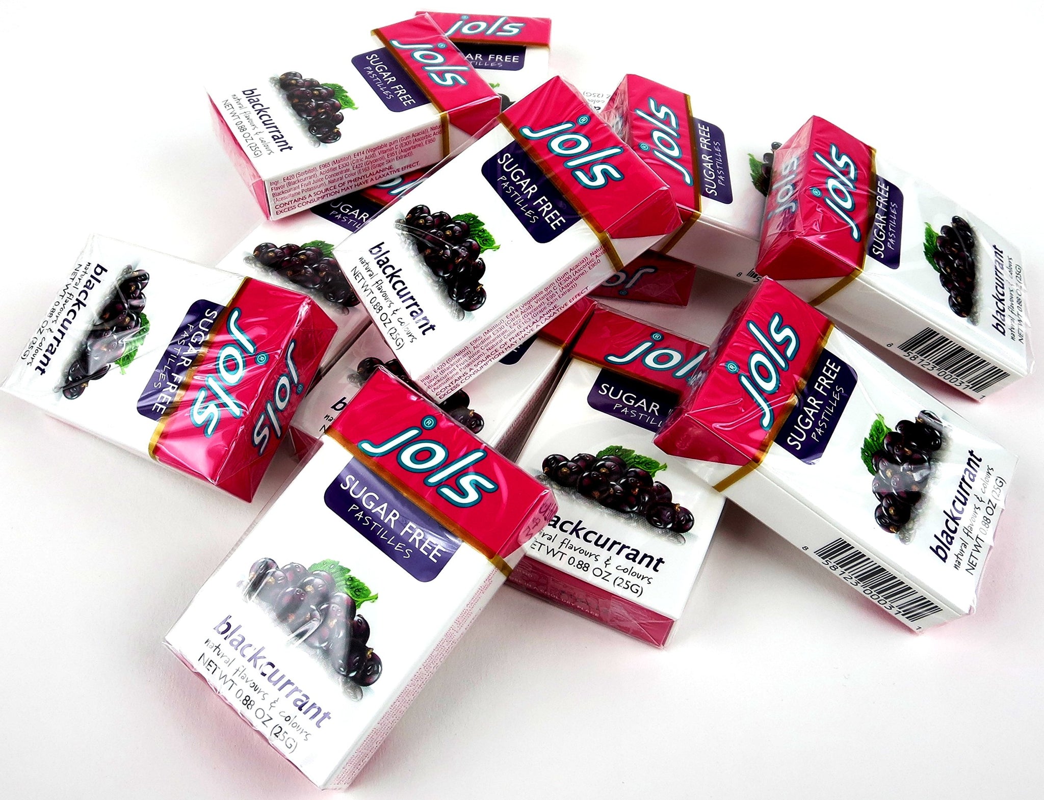 Jols Sugar Free Pastilles, Black Currant, 0.88-Ounce Boxes (Pack of 12)