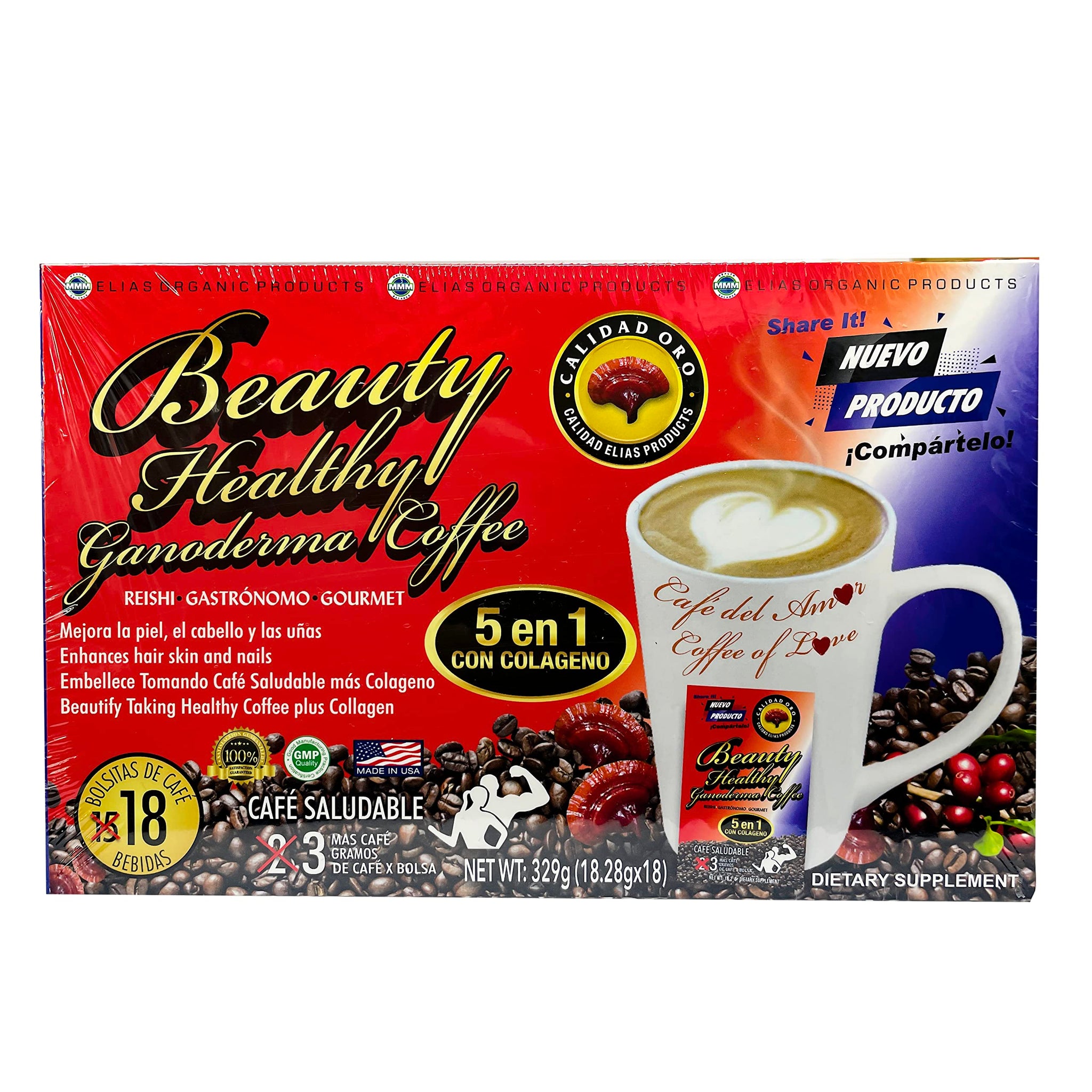Beauty Healthy Ganoderma Collagen Coffee Ready To Use 5 in 1
