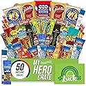 Military St. Patrick's Day - Men's Hearty Snack Box (50 Piece Variety Gift Basket Care Package) Jerky, Nuts, Chips, Pretzels & More - My Hero Crate