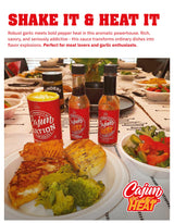 Cajun Nation CAJUN HEAT Garlic Pepper Sauce 5oz - Spicy Garlic Hot Sauce with No MSG - Authentic Louisiana Style Heat from the Cajun Coast - Low