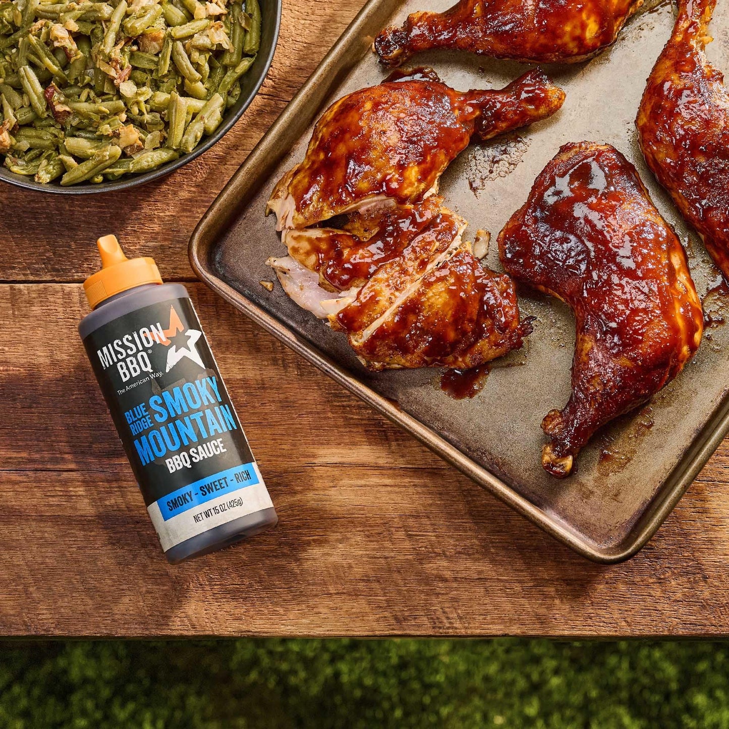 MISSION BBQ BBQ Sauce, Blue Ridge Smoky Mountain, A Rich Barbecue Sauce That Is Perfect For Adding A Smoky, Sweet Flavor to Chicken, Pulled Pork