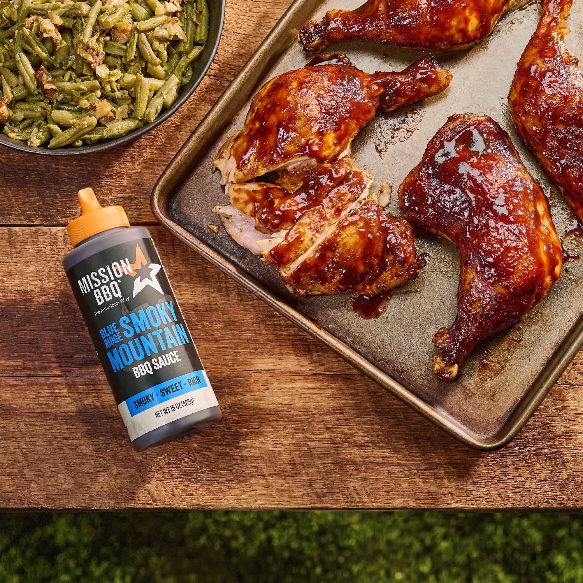 MISSION BBQ BBQ Sauce, Blue Ridge Smoky Mountain, A Rich Barbecue Sauce That Is Perfect For Adding A Smoky, Sweet Flavor to Chicken, Pulled Pork
