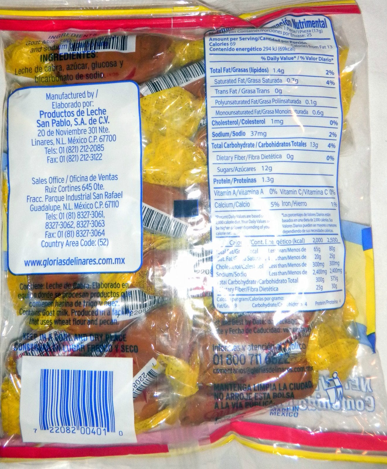 2 X Natillas Linares Goat Milk Candy Dulce De Leche Mexican Candy 50 Pcs