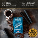 Black Rifle Coffee Company Silencer Smooth, 12oz Bag, Whole Bean Light Roast - Roasted Blend Made from Arabica Beans - Colombian & Brazilian Beans