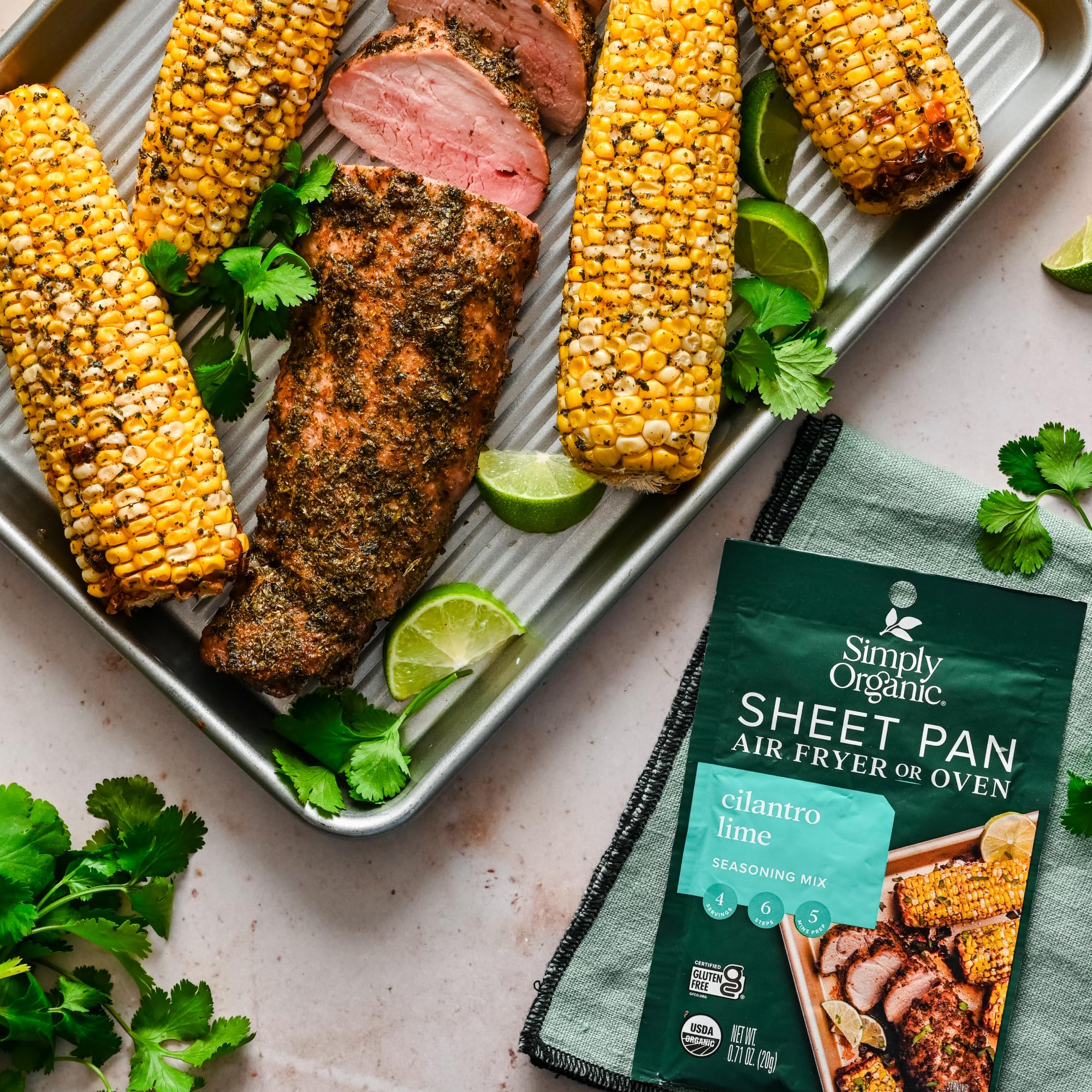 Simply Organic Sheet Pan Seasoning, Cilantro Lime, 0.71 Ounce (Pack of 1)
