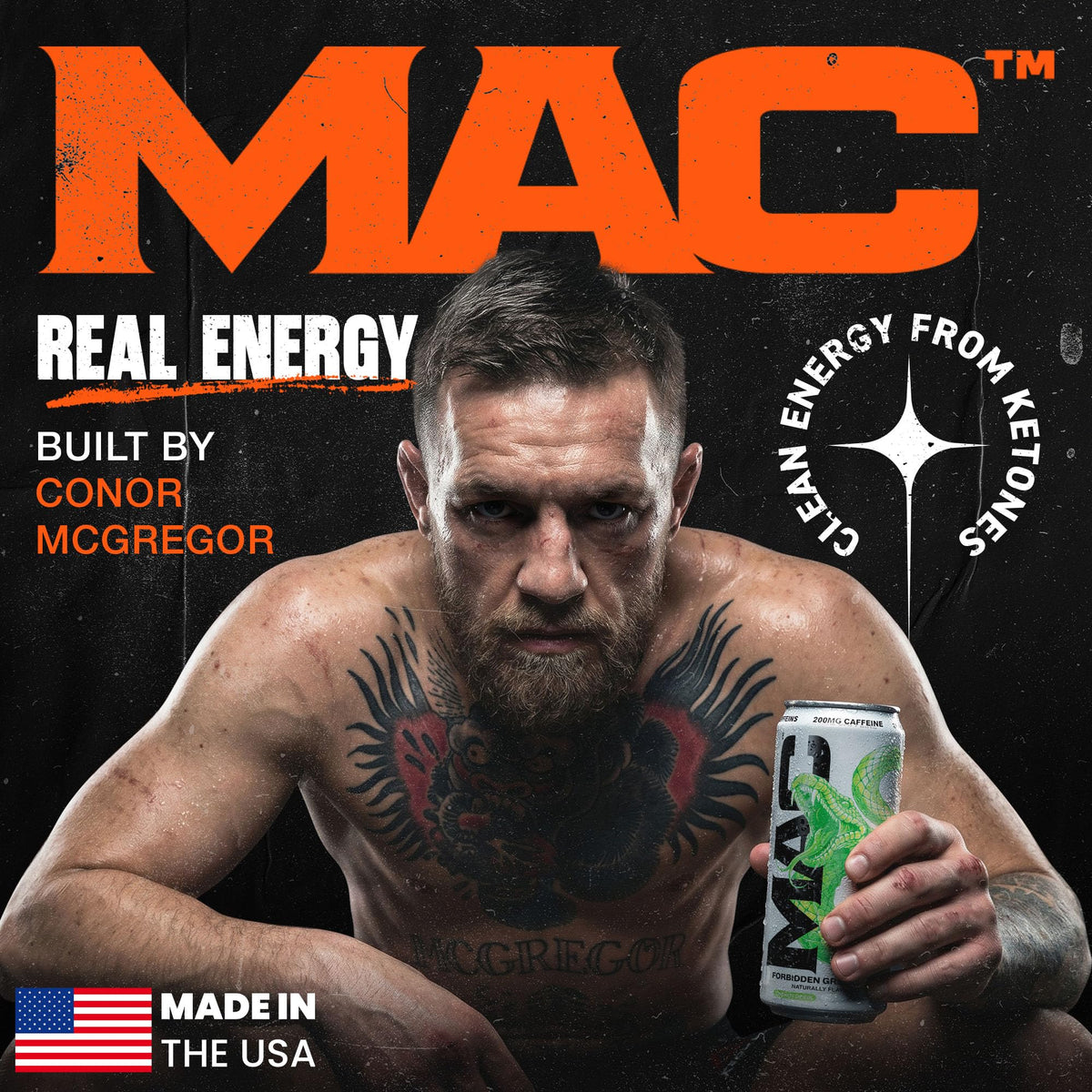 MAC Energy by Conor McGregor Forbidden Green Apple Sugar Free Energy Drink