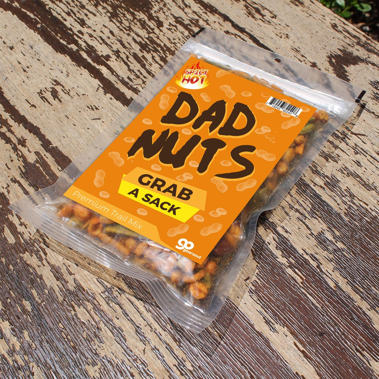 Dad Nuts Spicy Trail Mix - Funny Snacks for Men - Spicy Blend - Made in the USA - Gag Gift - Grab a Sack