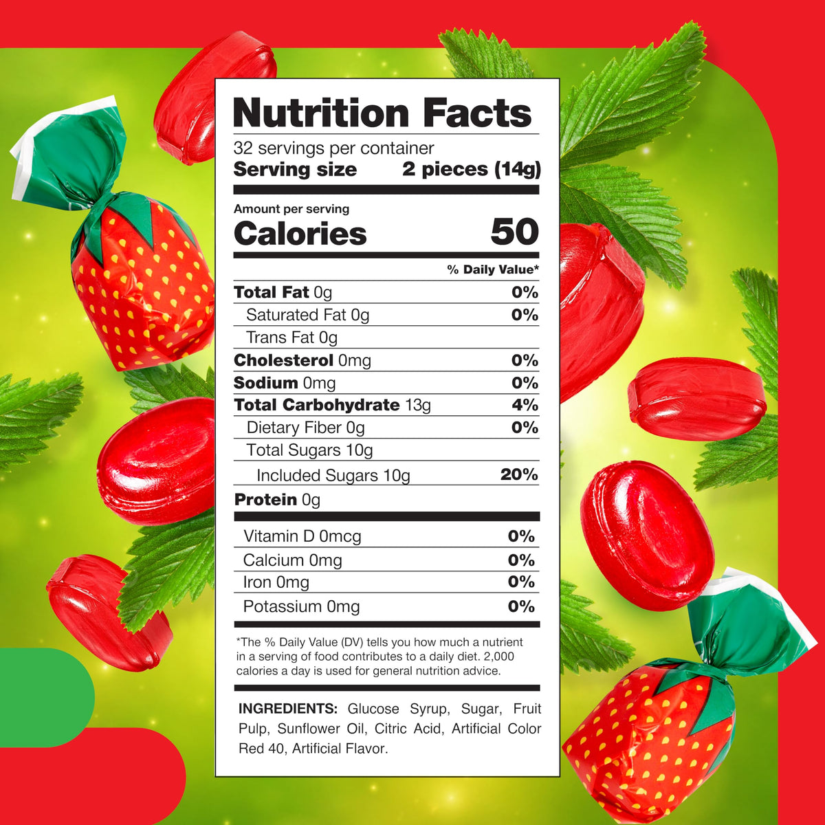 Arcor Strawberry Bon Bons Hard Candy - 1 Lb Pack