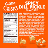 Goldfish Crisps Spicy Dill Pickle Baked Chip Crackers, 4.8 Oz Bag
