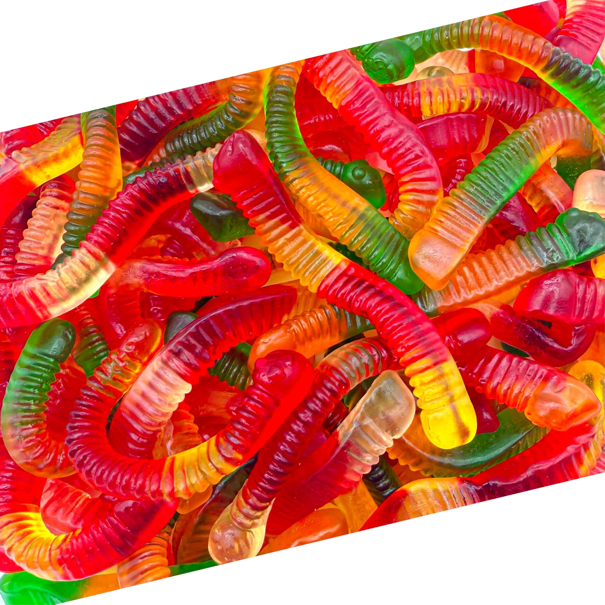 Gummy Worms Candy | 1 Pound Bag | Assorted Fruit Flavored | Fun Gummies with Chewy Texture | Gummi Worms for Parties, Snacking & Buffets | Strawberry