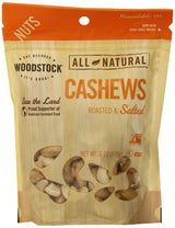 Woodstock Natural Whole Cashews, Roasted and Salted, 6 Ounce