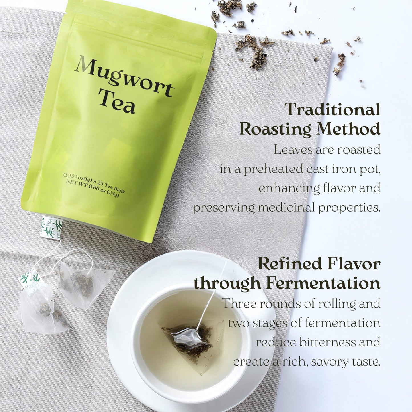 Adamhyang Korean Mugwort Tea 0.04 oz (1g) * 25 Tea Bags