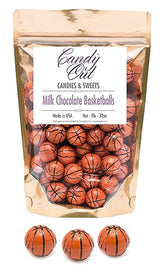 CandyOut Chocolate Basketballs 2 Pound - Foil Wrapped Chocolate Candy in Sealed Bag