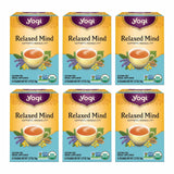 Yogi Tea - Relaxed Mind (6 Pack) - Supports Tranquility - Calming Tea with Gotu Kola and Lavender - Caffeine Free - 96 Organic Herbal Tea Bags