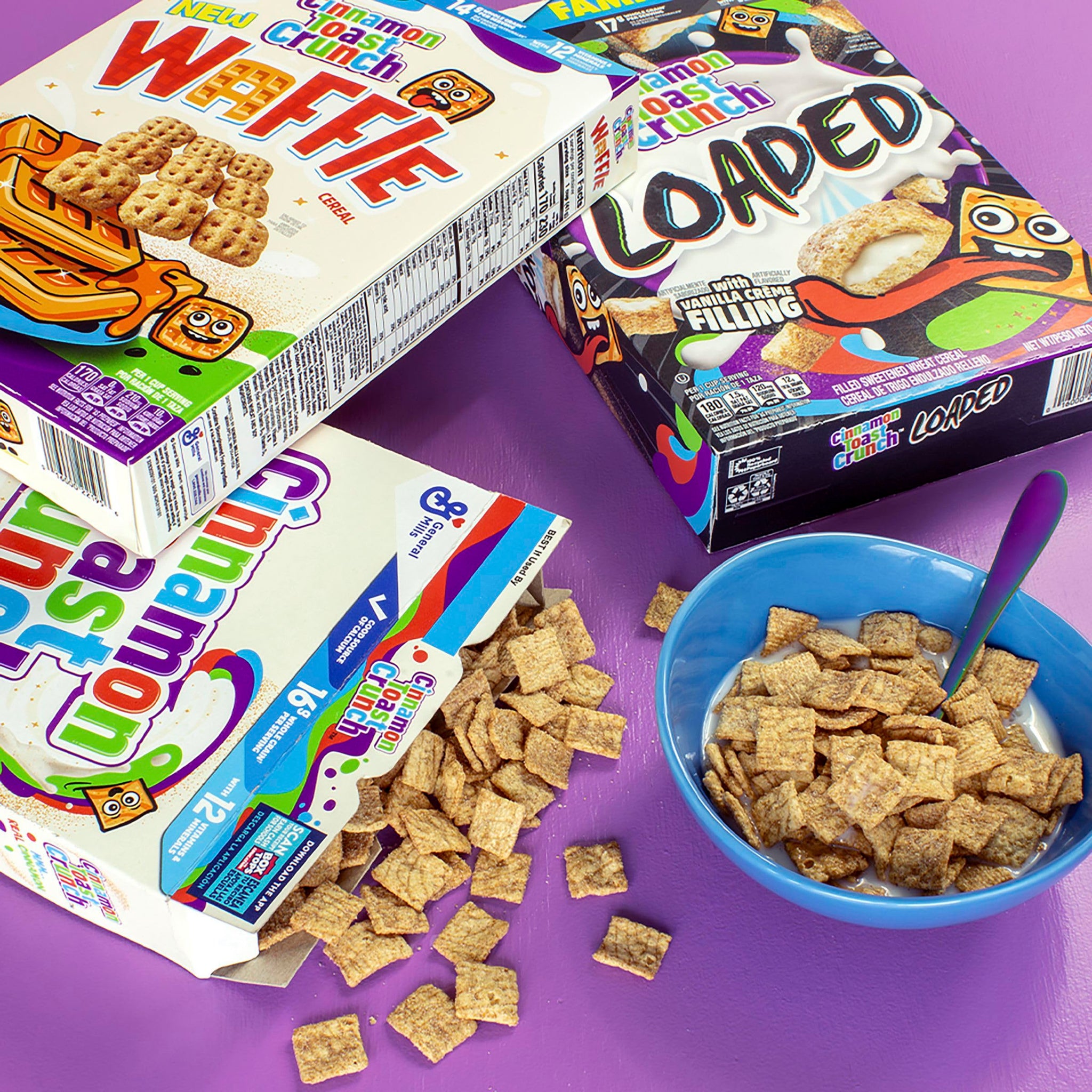 French Toast Crunch Breakfast Cereal, Syrup and Cinnamon Taste, Family Size, 17.4 oz