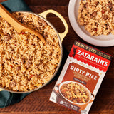 Zatarain's Rice Mix, Dirty Rice, Family Size, Gluten Free, No MSG Added, Long Grain White Rice, Onions and Bell Peppers with Cajun Seasonings, Made