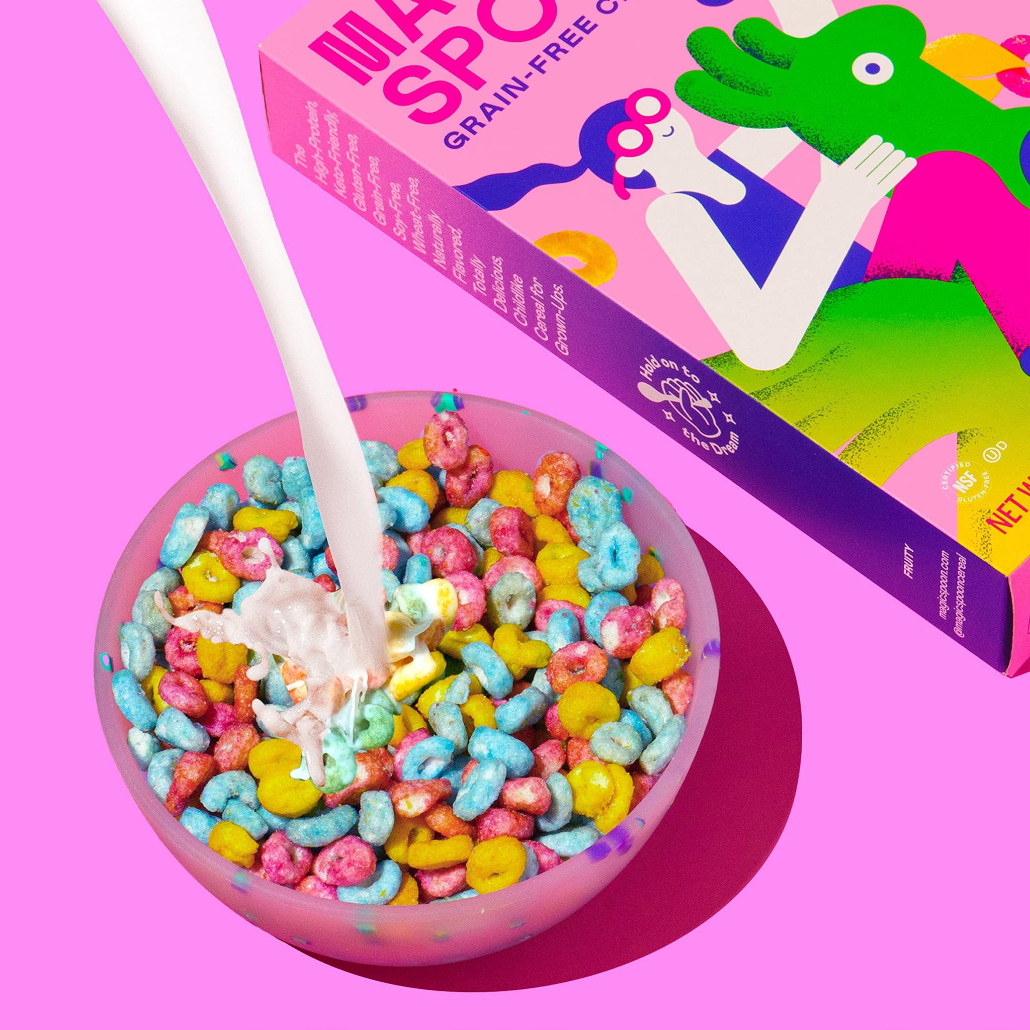 Magic Spoon Fruity High Protein Cereal - Sugar Free Snacks & Breakfast Food - Grain & Gluten Free Cereal - Low Carb & Keto Friendly - 7oz Fruity Box