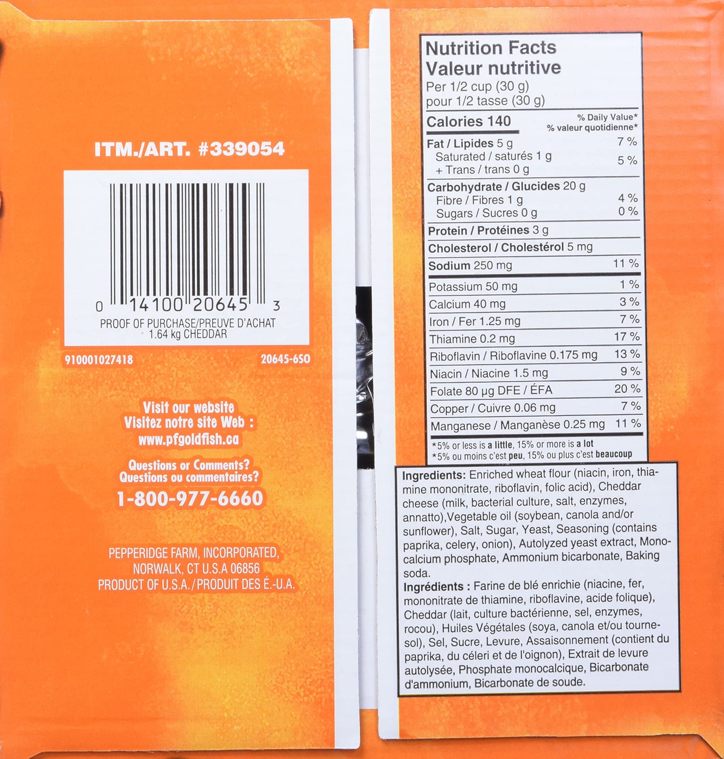 Pepperidge Farm Goldfish Baked Snack Crackers, 1.64 kg