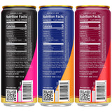 Liquid Death Sparkling Energy Variety Pack, Zero Sugar Energy Drink, Unextreme Caffeine 100mg, Essential Vitamins, 3 Flavors: Strawberry, Orange